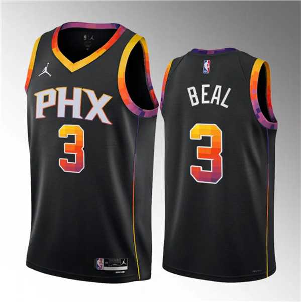 Men%27s Phoenix Suns #3 Bradley Beal Black 2022-23 Statement Edition Stitched Basketball Jersey->orlando magic->NBA Jersey